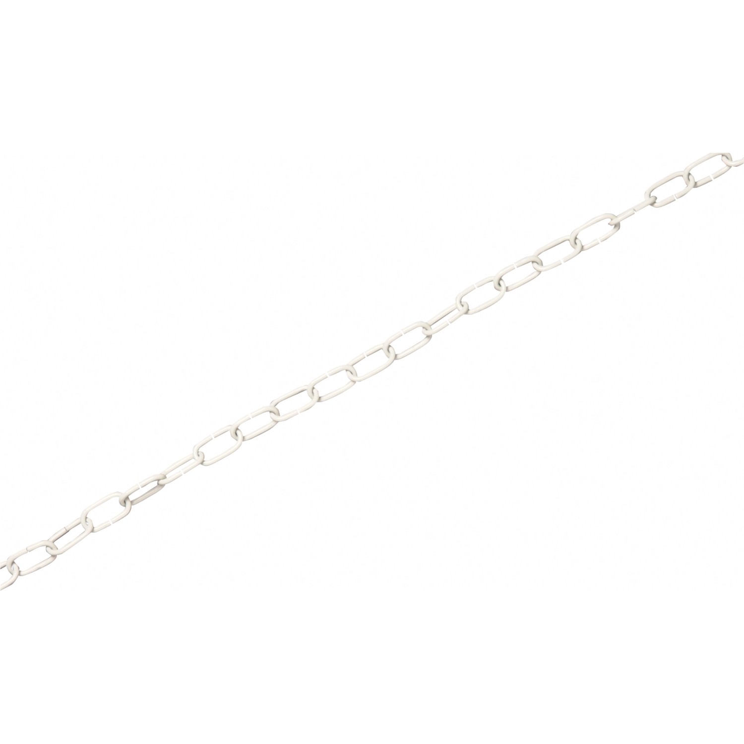 LUX Řetěz dlouhočlánkový kulatý pozinkovaná ocel, bílý, pr. 2 mm - metráž