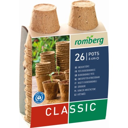 Pěstební květináče Natur 26 ks, pr. 6 cm