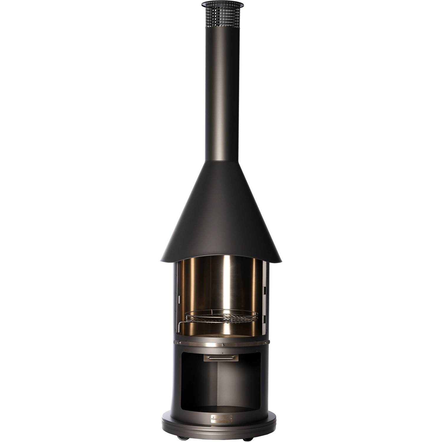 Buschbeck Nerezový grilovací krb Auckland Prestige, tmavě šedá, pr. 65 x 230 cm