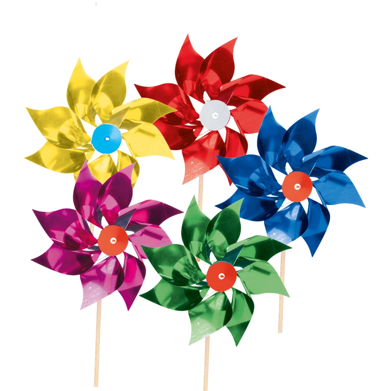 Větrník XL pestrý metalický, různé barvy, 1 ks, pr. 27 cm