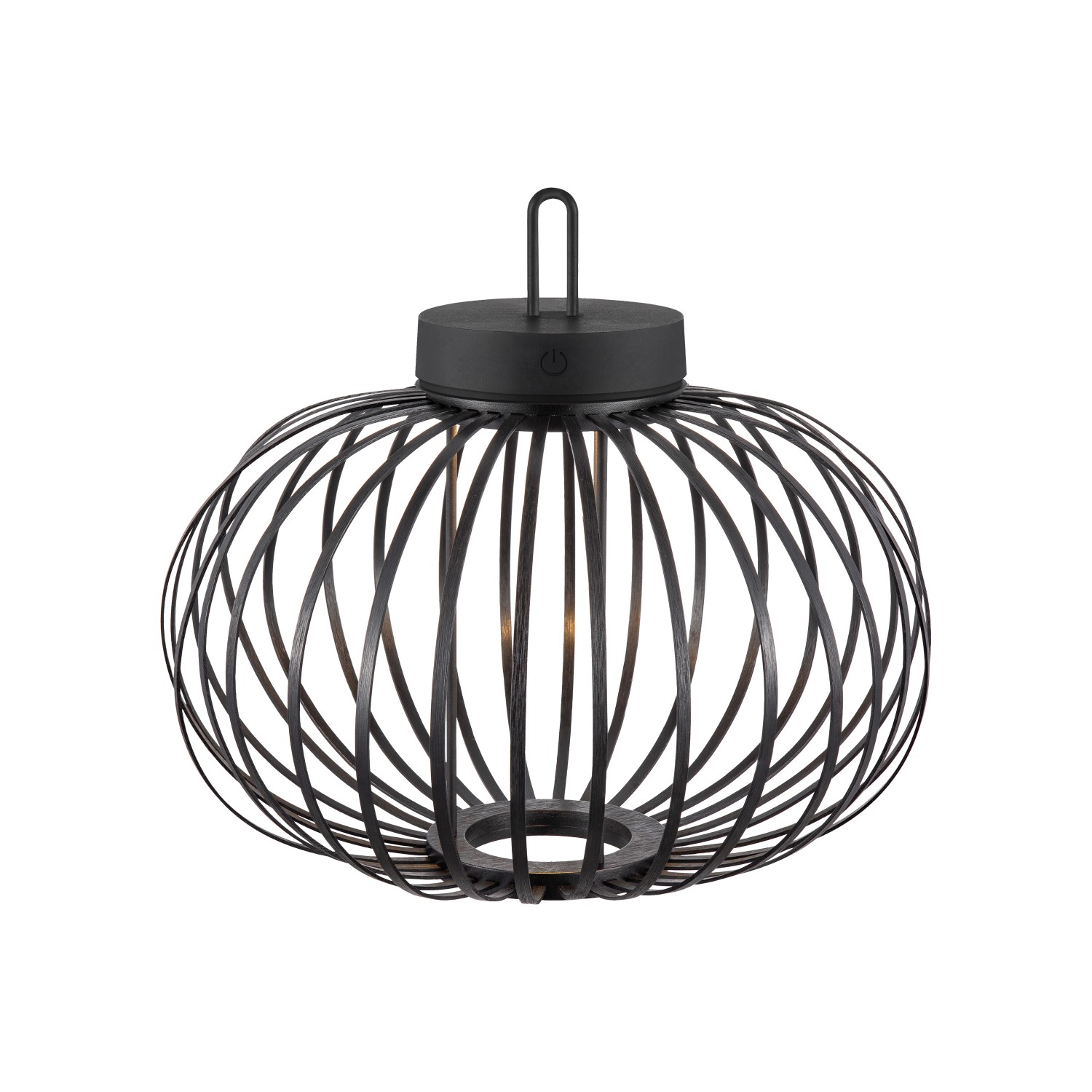 Just Light. Nabíjecí závěsné/stolní LED svítidlo Akuba IP44 černá pr. 36 x 33 cm