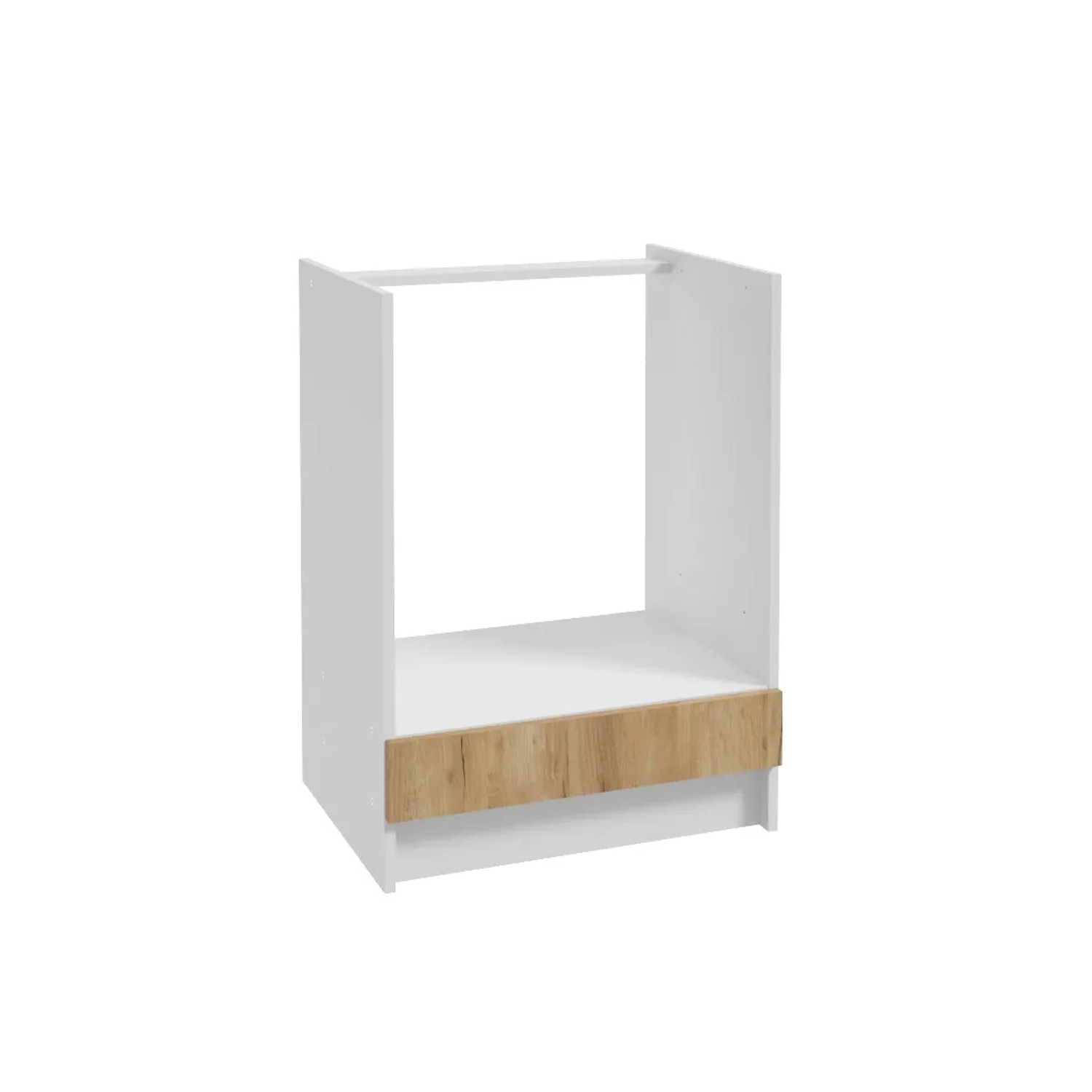 Deftrans Spodní kuchyňská skříňka na troubu Gold, zlatý dub/bílá, 60x85,5x46 cm