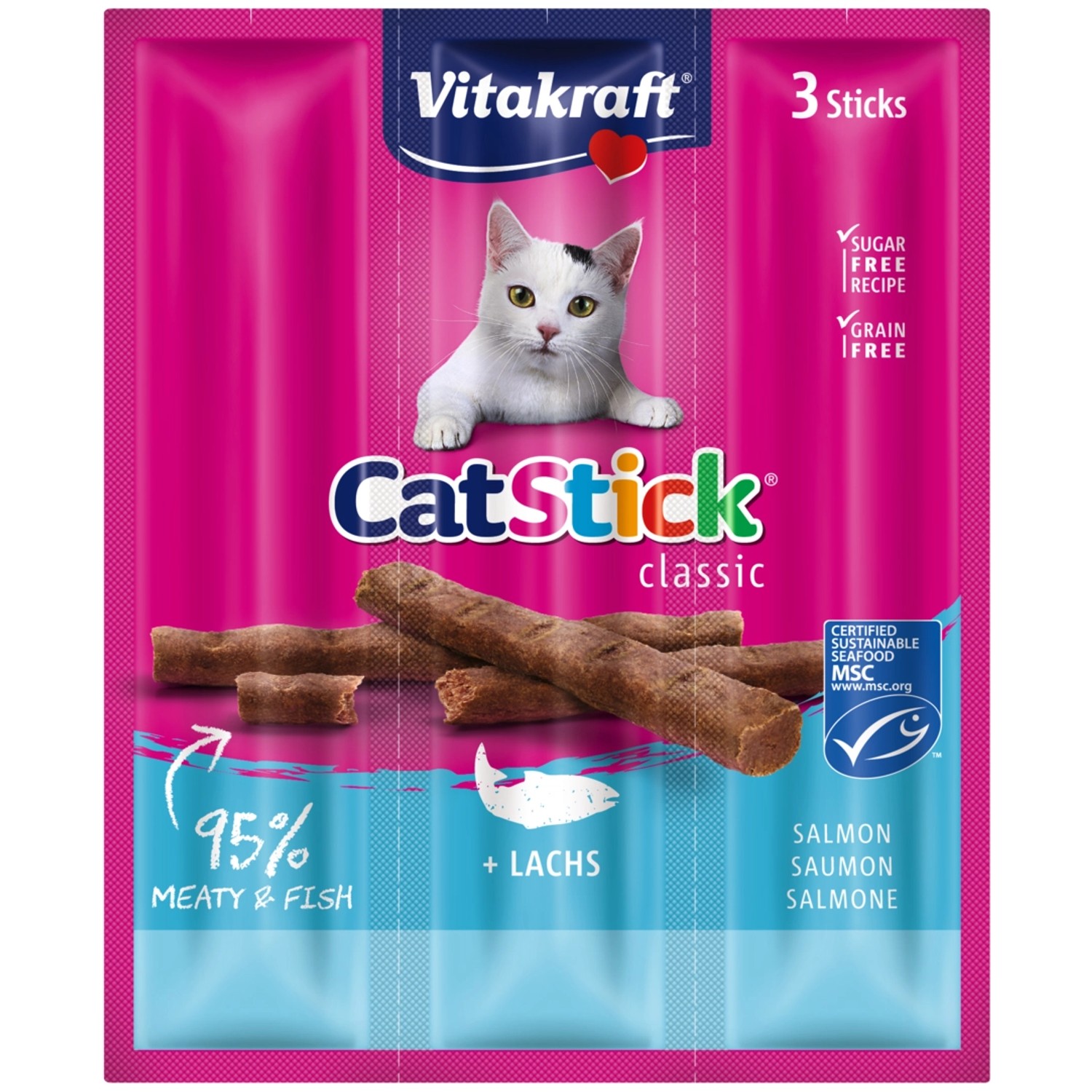 Vitakraft Cat Stick losos 3x6 g