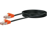 Schwaiger Síťový kabel CAT 7 (S/FTP) EJ45, černá/oranžová, 2 m