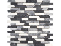 Euro Stone Kamenná mozaika Marmormix Schwarz Grau Weiß 30,5 x 30,5 cm