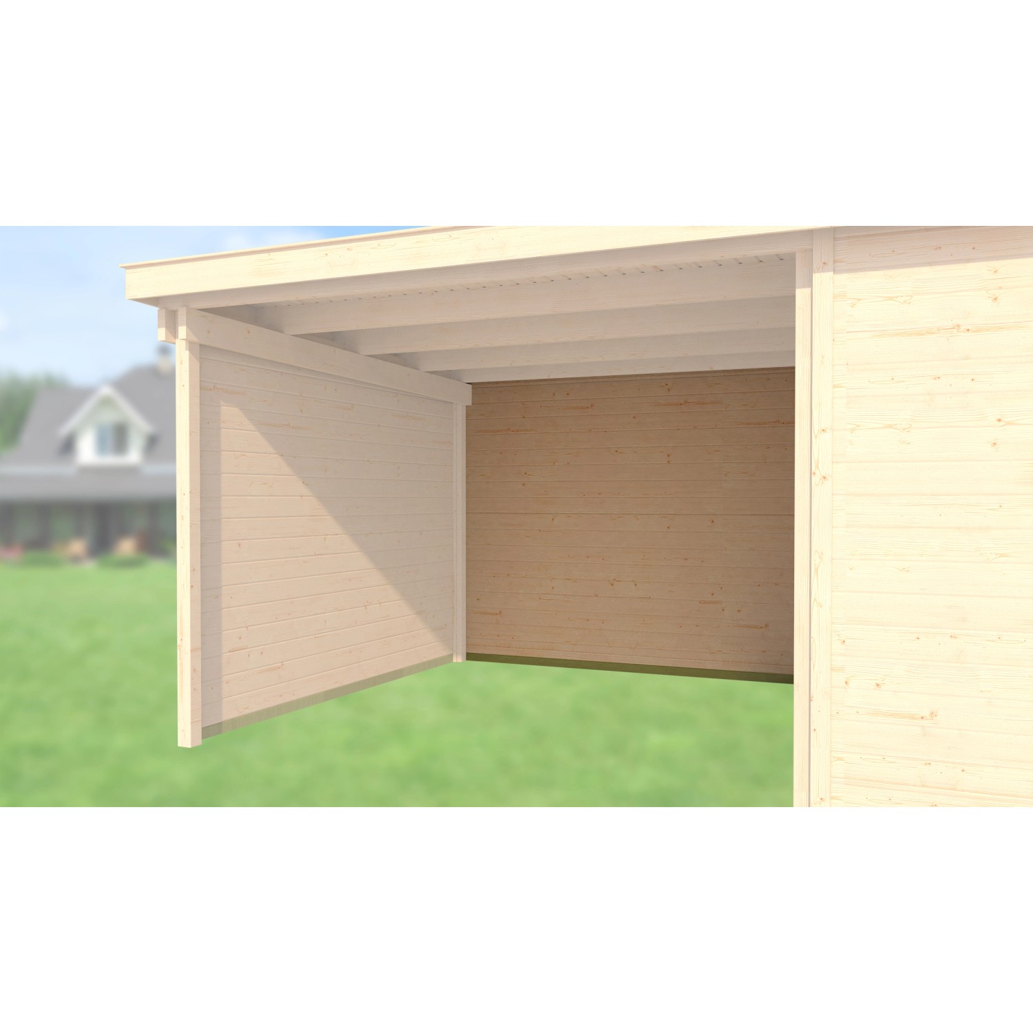 Weka Zadní stěna pro designový domek 126, 172 a 225, přírodní, šířka 295 cm