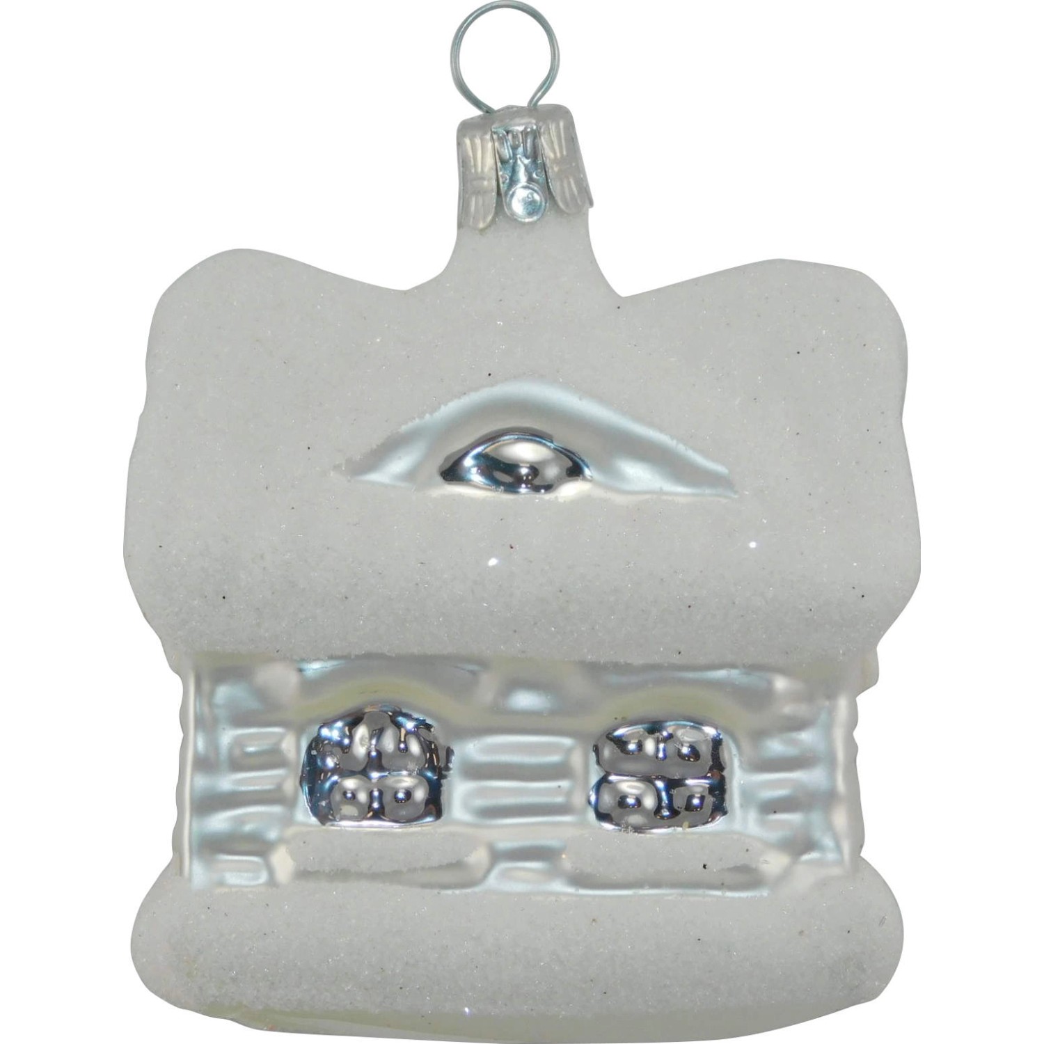 Ornex Vánoční ozdoba skleněný domeček 6 cm