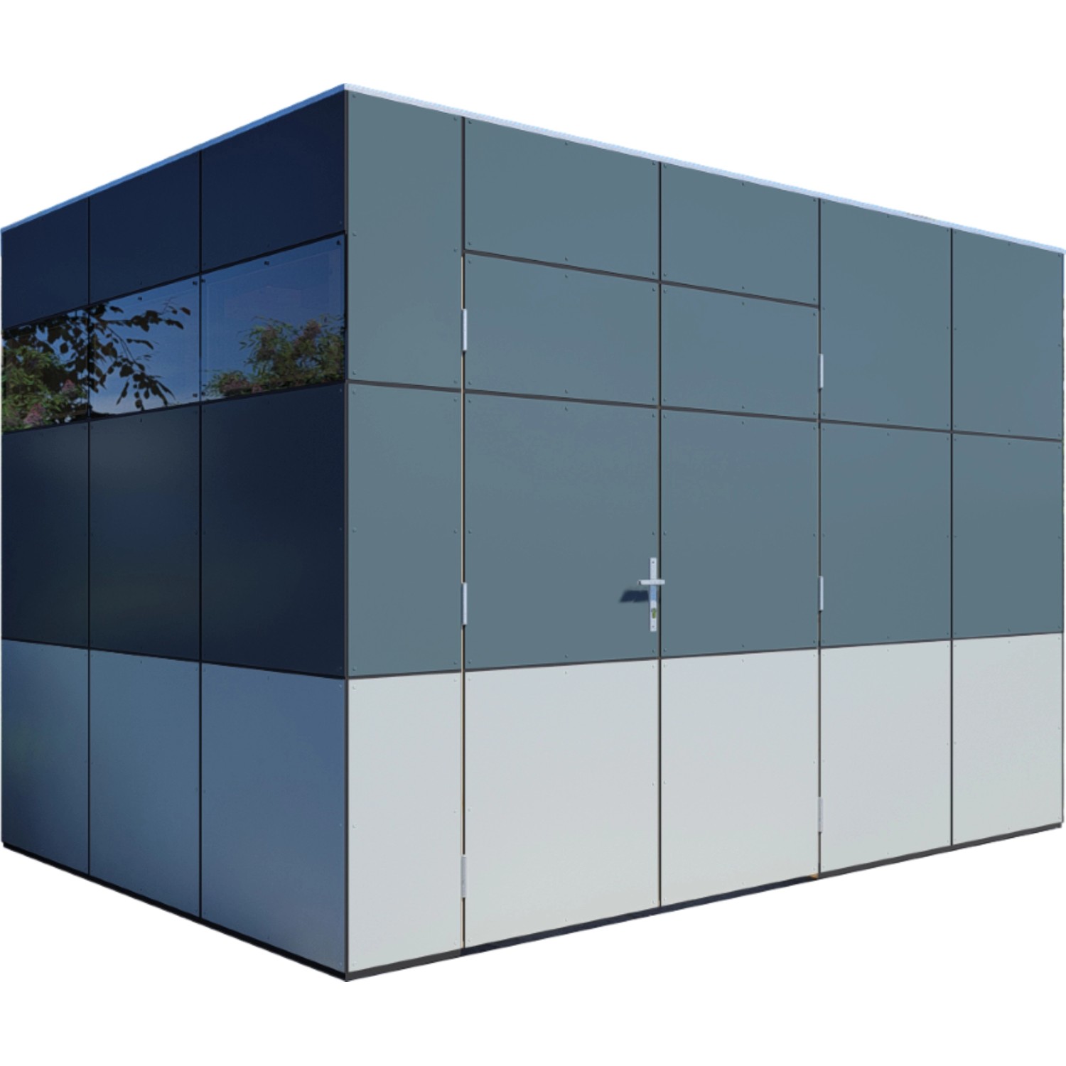 Bertilo Designový zahradní domek HPL 2, šedá/antracitová, 345 x 228 cm