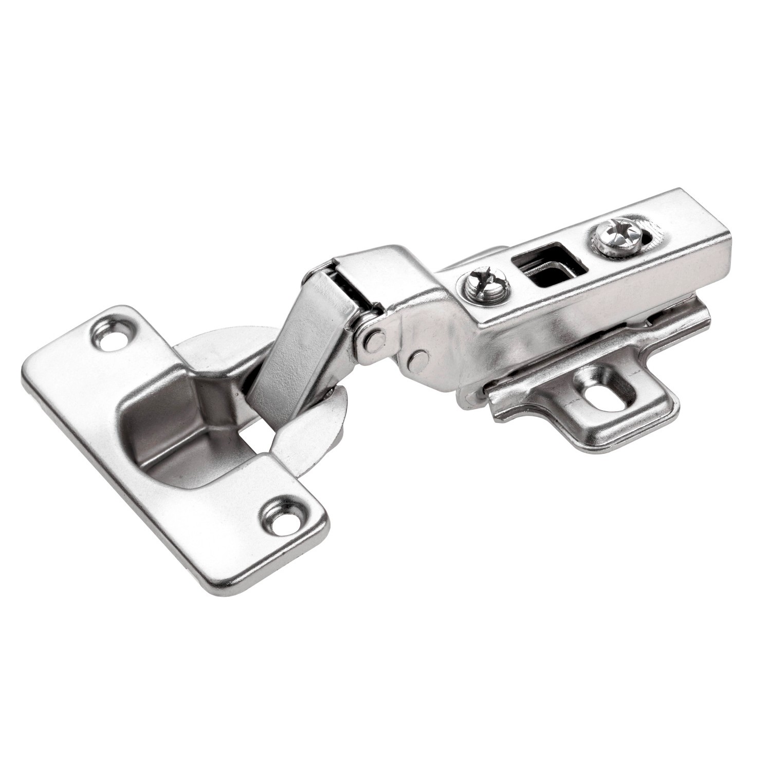 Hettich Dvojramenný nábytkový závěs, brzda, pol. překrytí, poniklovaný, 35 mm