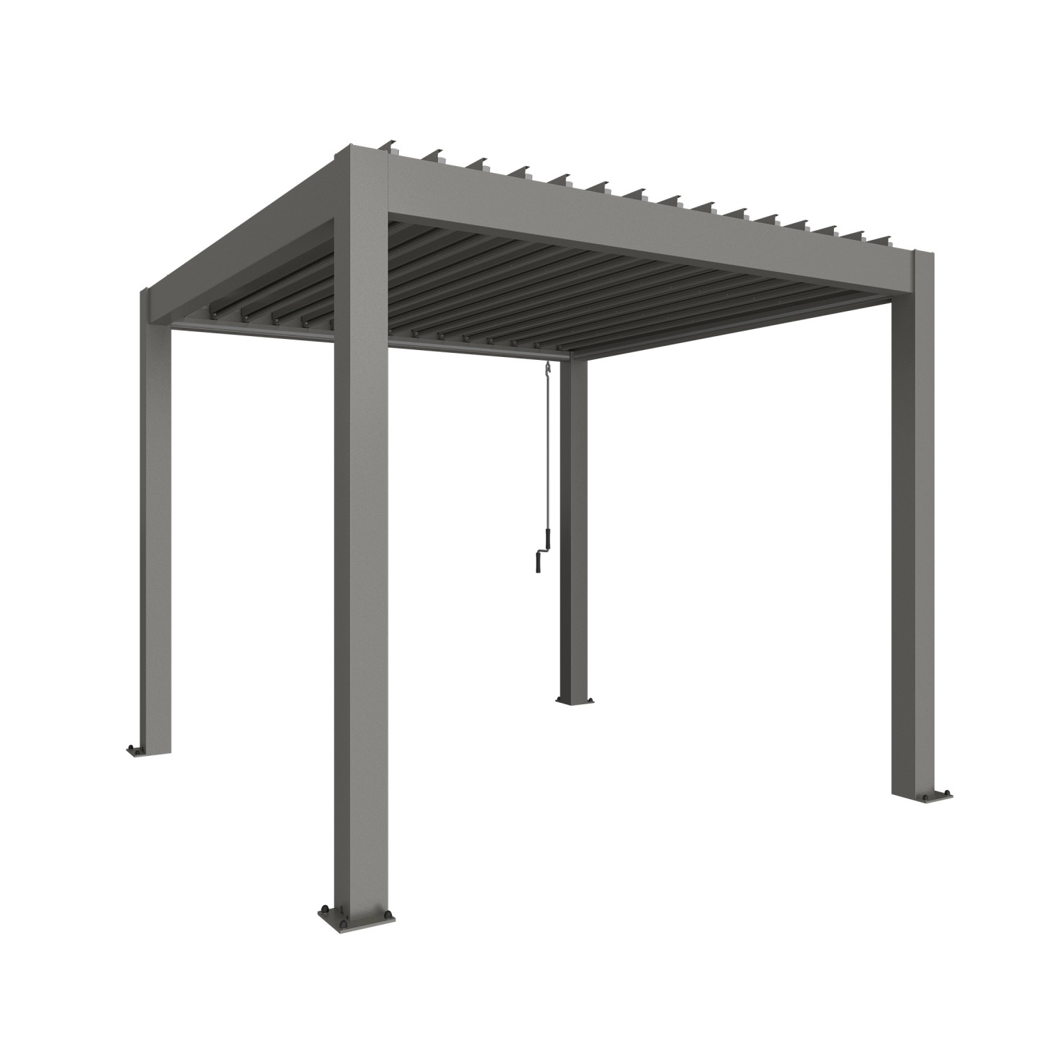 Biohort Pergola 3 x 3 křemenově šedá 312 x 312 cm