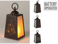 Koopman Dekorativní vánoční LED lucerna, černá, různé druhy, 10 x 10 x 19,5 cm Koopman Dekorativní vánoční LED lucerna, černá, různé druhy, 10 x 10 x 19,5 cm