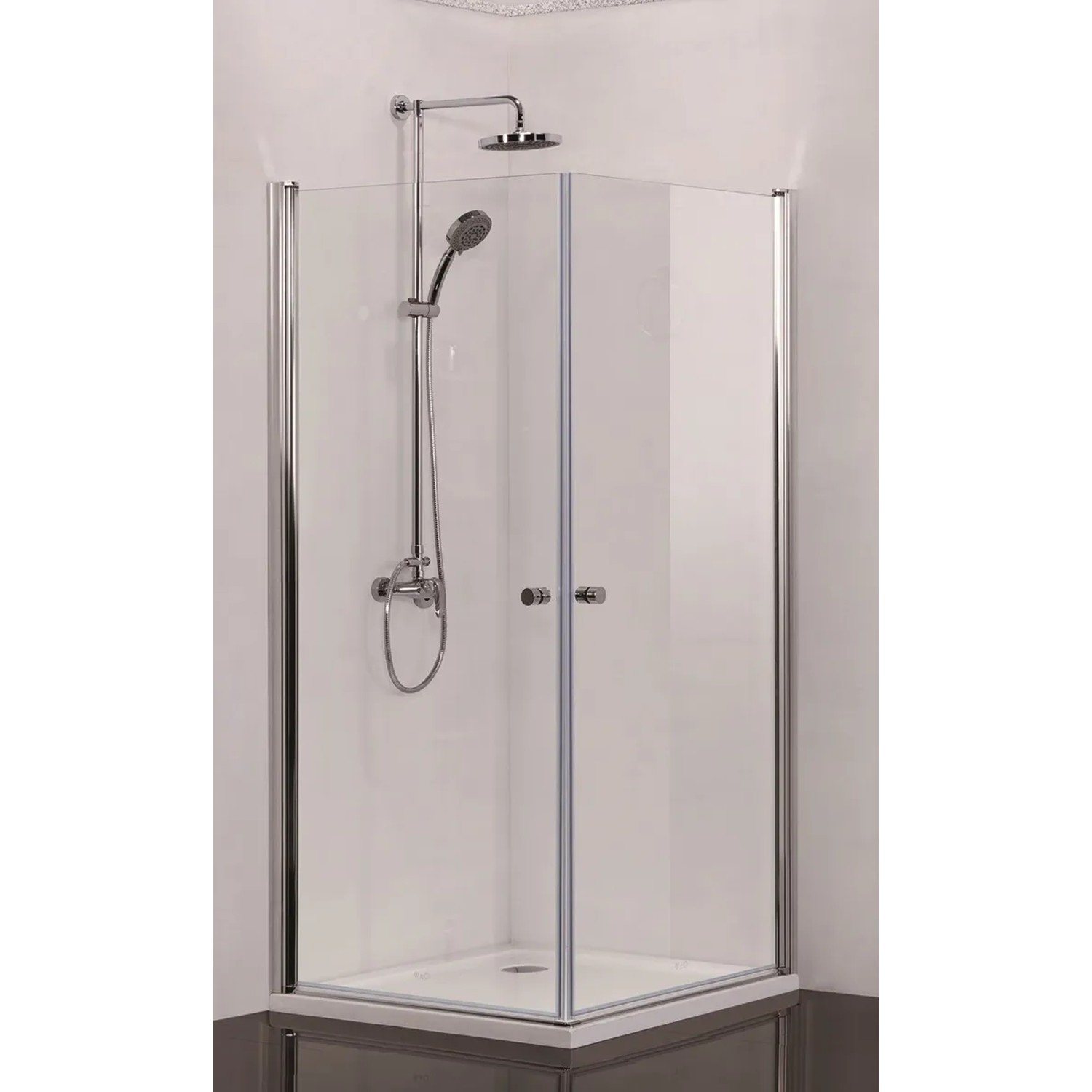 Sanotechnik Sprchový kout bez vaničky Elegance N1290, chrom, 90 x 90 x 195 cm