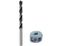 wolfcraft Spirálový vrták do dřeva s omezovačem hloubky vrtání, pr. 8 mm