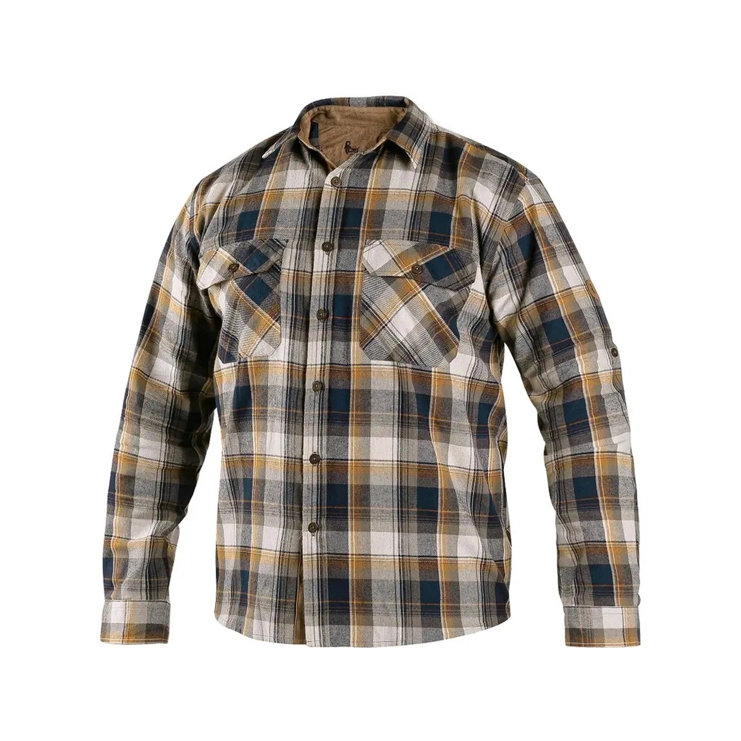 CXS Košile TIM dlouhý rukáv pánská modro-žlutá 45/46