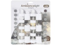 Koopman Sada bílých LED čajových svíček 16dílná