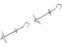 LUX-TOOLS Pružinová sklopná hmoždinka s hákem M4 x 100 mm, 2 ks