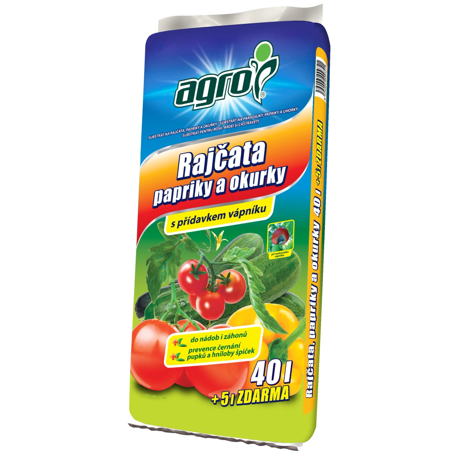 Agro Substrát pro rajčata, papriky a okurky 45l
