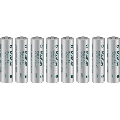 Alkalické baterie Mignon AA LR06 1,5 V, 8 ks
