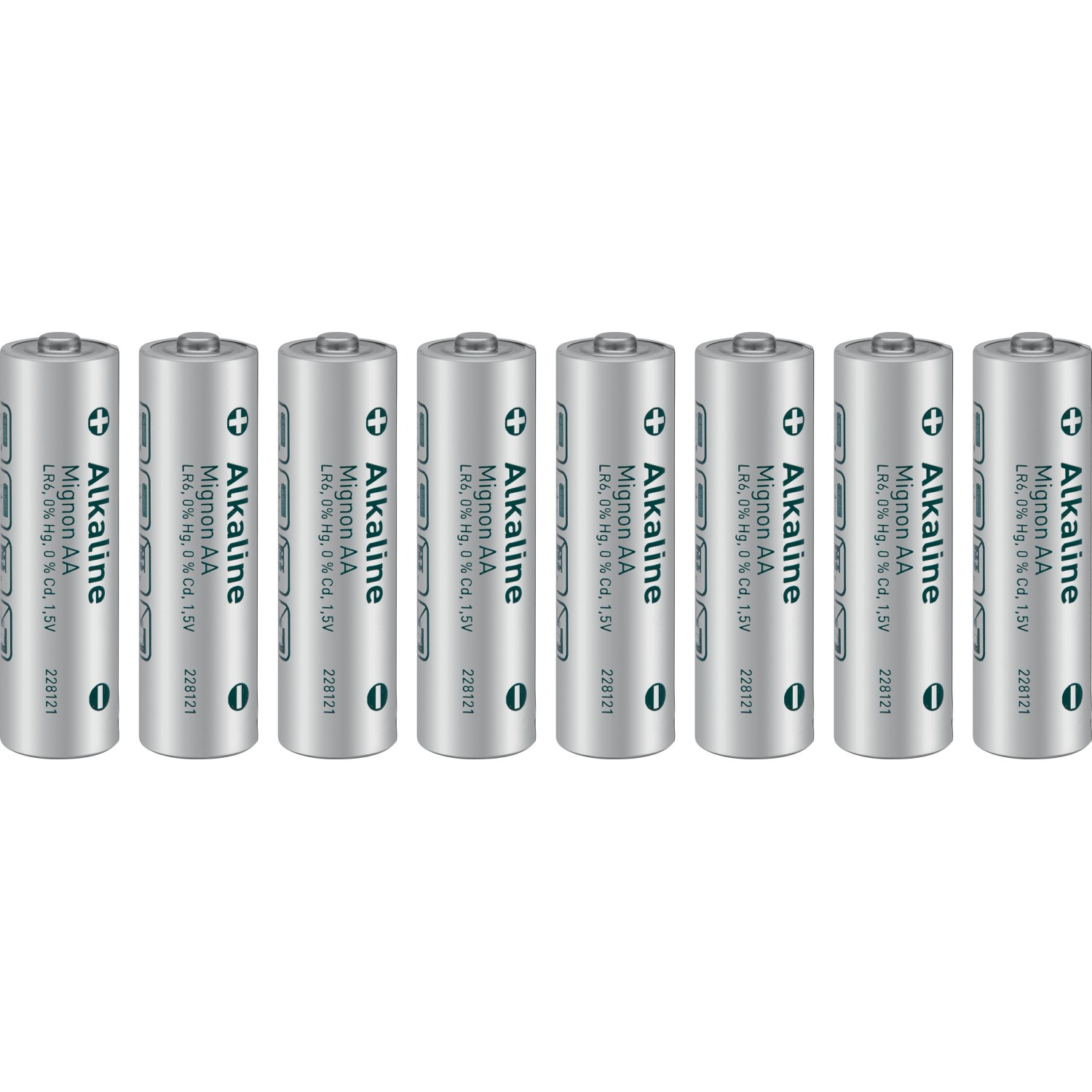 Alkalické baterie Mignon AA LR06 1,5 V, 8 ks