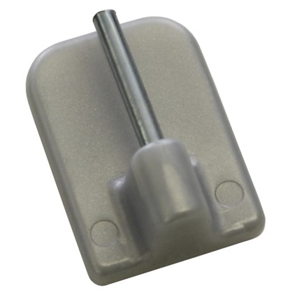 Gardinia Nalepovací háček pro vitrážní tyč, stříbrný, 4 ks, v. 11 mm