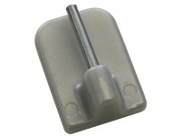 Gardinia Nalepovací háček pro vitrážní tyč, stříbrný, 4 ks, v. 11 mm