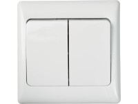 OBI Sériový vypínač Rea polárně bílý včetně rámečku
