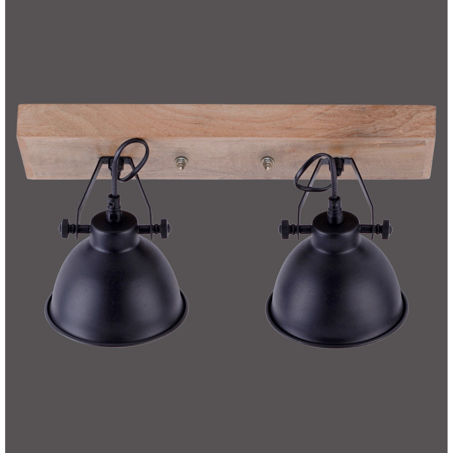 Just Light. Nástěnné/stropní svítidlo Samia 2bodové, černá, 44,5 x 24 cm