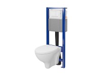 Cersanit Sada WC mísy s deskou a podomítkovým modulem Delfi, vč. tlačítka