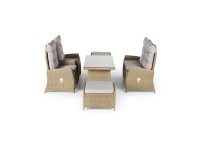 Sestava zahradního nábytku Sicílie, polyratan, béžová/béžová, 6dílná Sestava zahradního nábytku Sicílie, polyratan, béžová/béžová, 6dílná