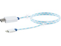 Schwaiger Apple Lightning Kabel bílý svítící 0,8 m