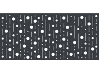 MEGACORP Designová brána KORÁLKY cortenová ocel 3800 x 900 mm