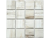 Eco Cerram Mozaika, čtverce dřevo bílé, 30,6 x 30,6 cm