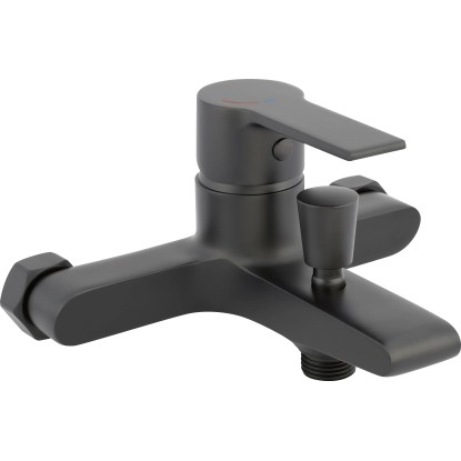 Páková vanová baterie Bisenzio, matná černá, rozteč 150 mm