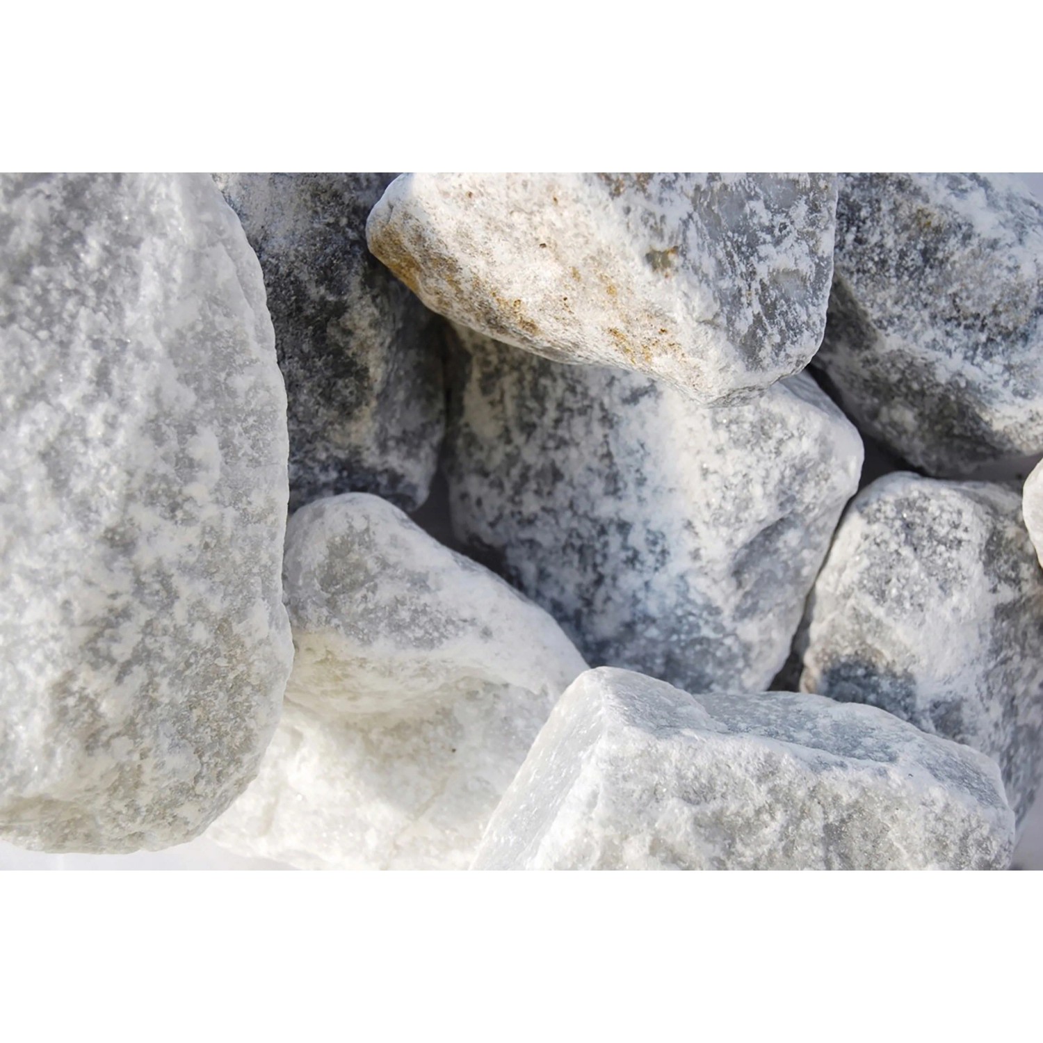 Mramorové kamenivo oblačně bílá 50-100 mm 1 000 kg velký pytel