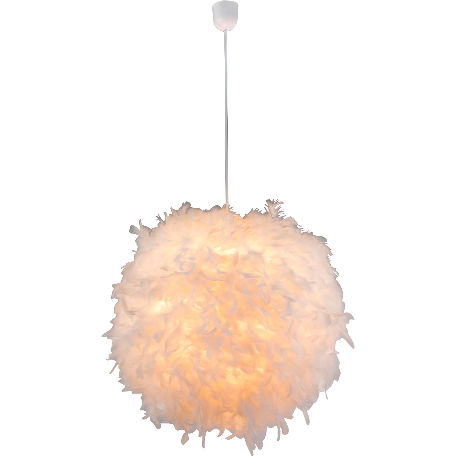 Globo Závěsné svítidlo KATUNGA, E27, bílé, pr. 60 x 130 cm