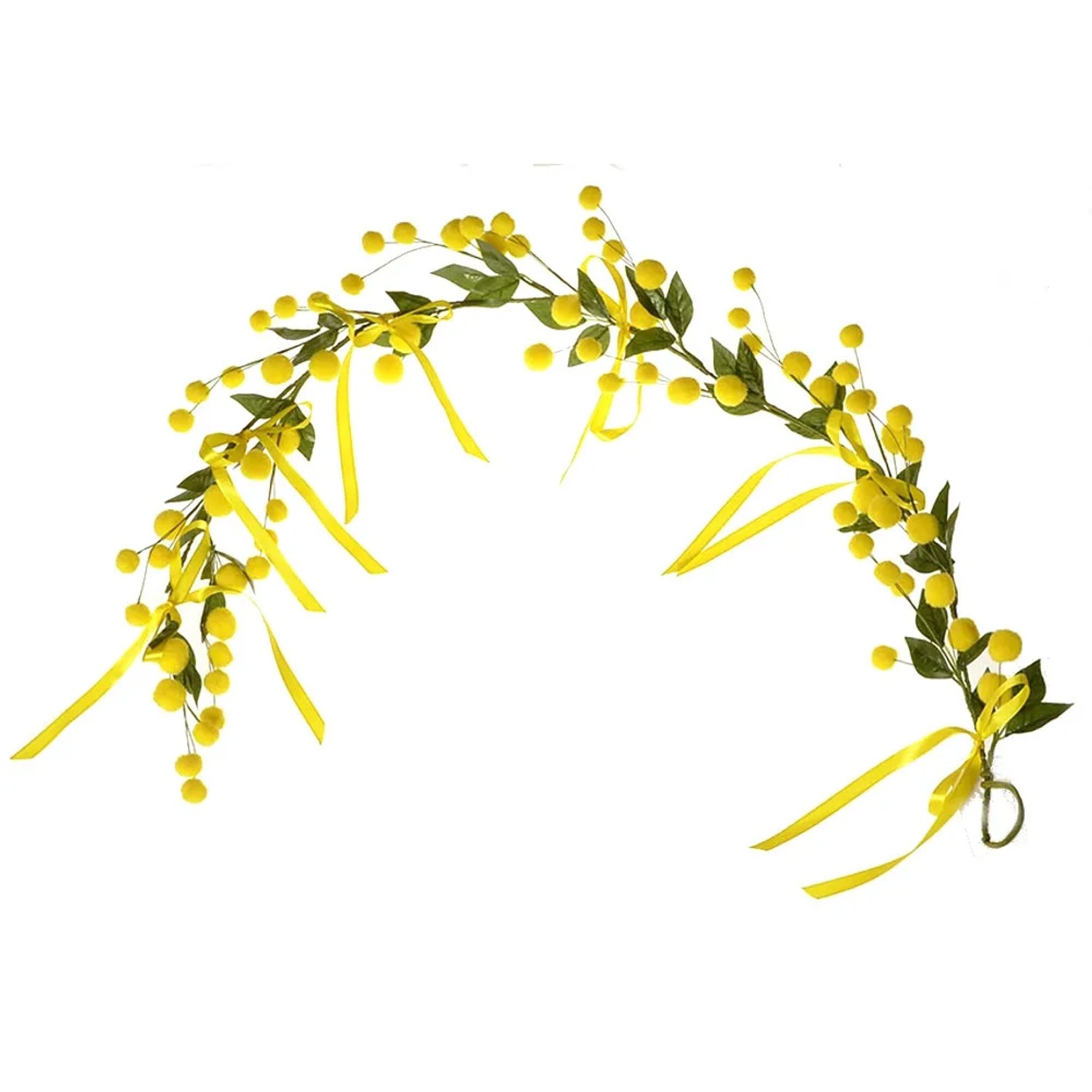 EverGreen Umělá květina mimóza oblouk, žlutá, 43 cm