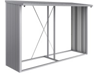 Biohort Stojan na dřevo WoodStock 300 stříbrný, 300,7 x 102 x 199 cm