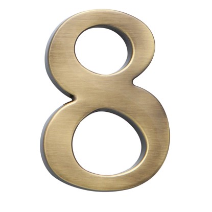 COBRA Číslice 8 - 10 cm, česaný bronz
