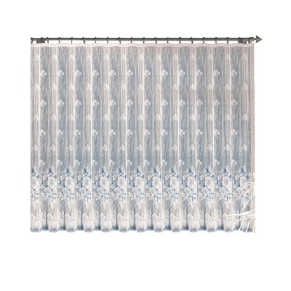 Záclona s naskládaným lemem, bílá, 160 x 300 cm