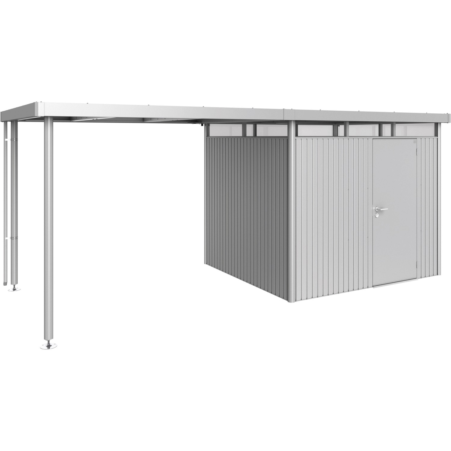 Biohort Boční střecha k zahradnímu domku HighLine H3, stříbrná, vel. L