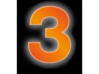 Conacord Reflexní domovní číslo 3, oranžové, 8 cm Conacord Reflexní domovní číslo 3, oranžové, 8 cm