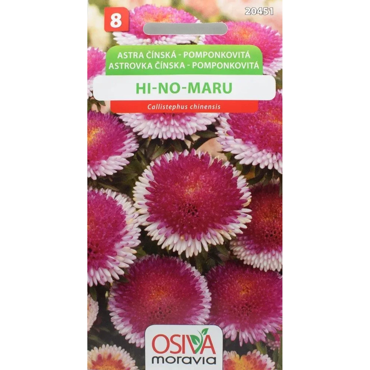 Semínka Astra čínská pomponkovitá Hi-No-Maru (Callistephus chinensis)