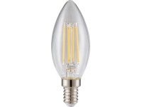 LED žárovka filament E14 C35 4,2W 470lm 2700K, čirá, 2 ks