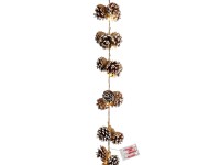 House of Seasons Umělá šišková girlanda s LED osvětlením, 270 x 7 cm