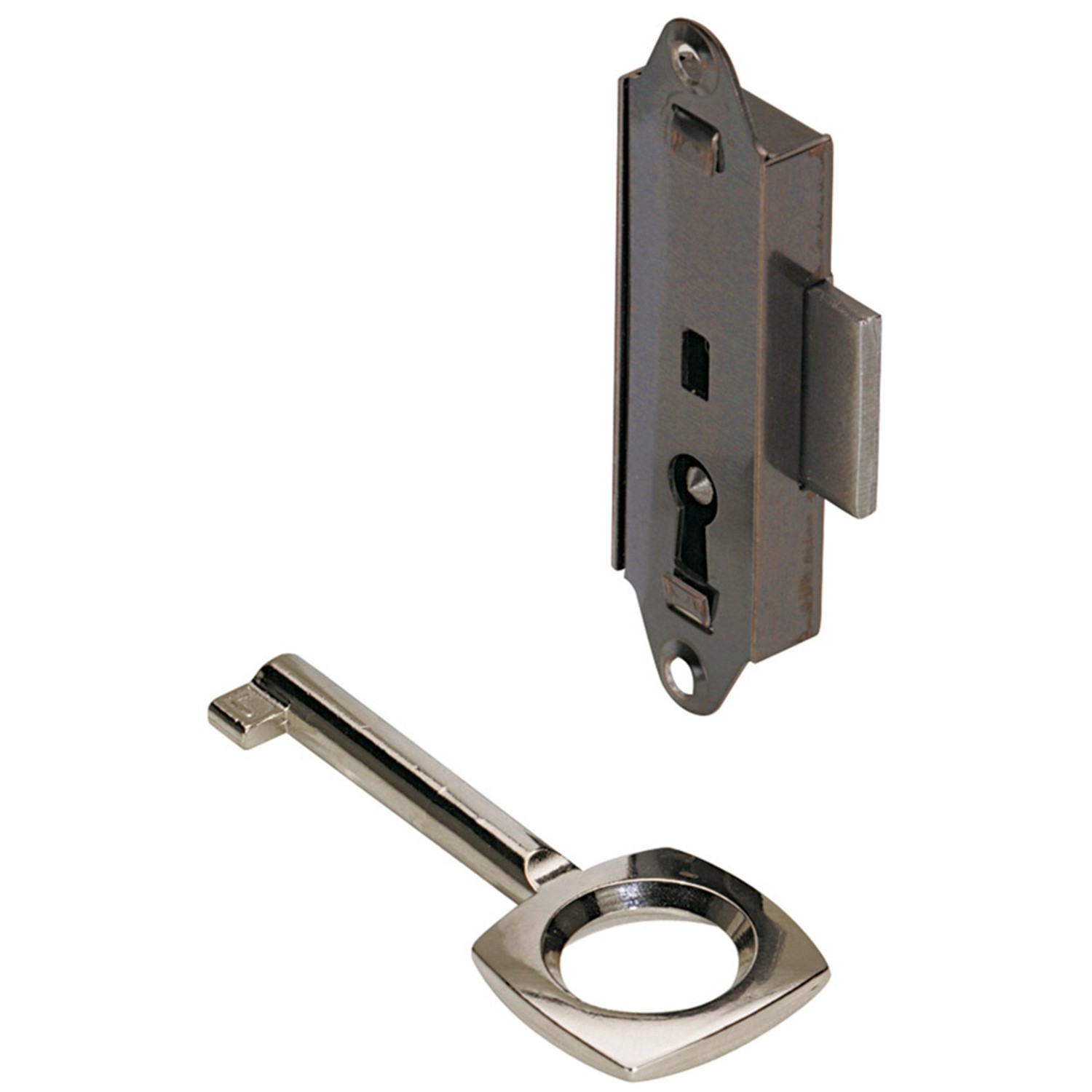 Hettich Zásuvkový pákový zámek pro poštovní schránku poniklovaná ocel