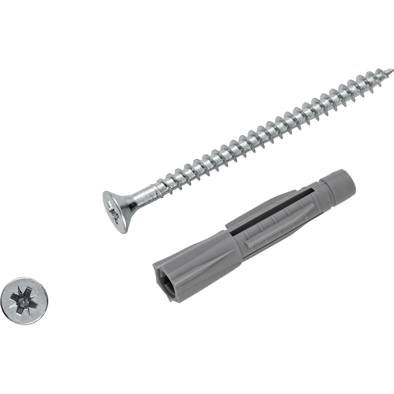 LUX Sada univerzálních hmoždinek 8 mm x 45 mm se šrouby, 50 ks