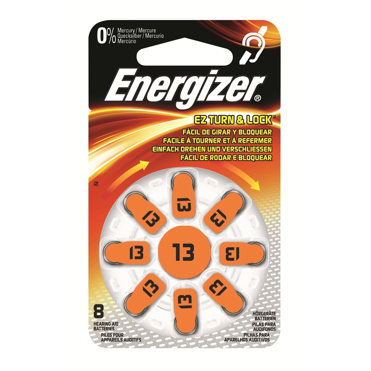 Energizer Zinc Air 13 baterie do naslouchadel 8 ks
