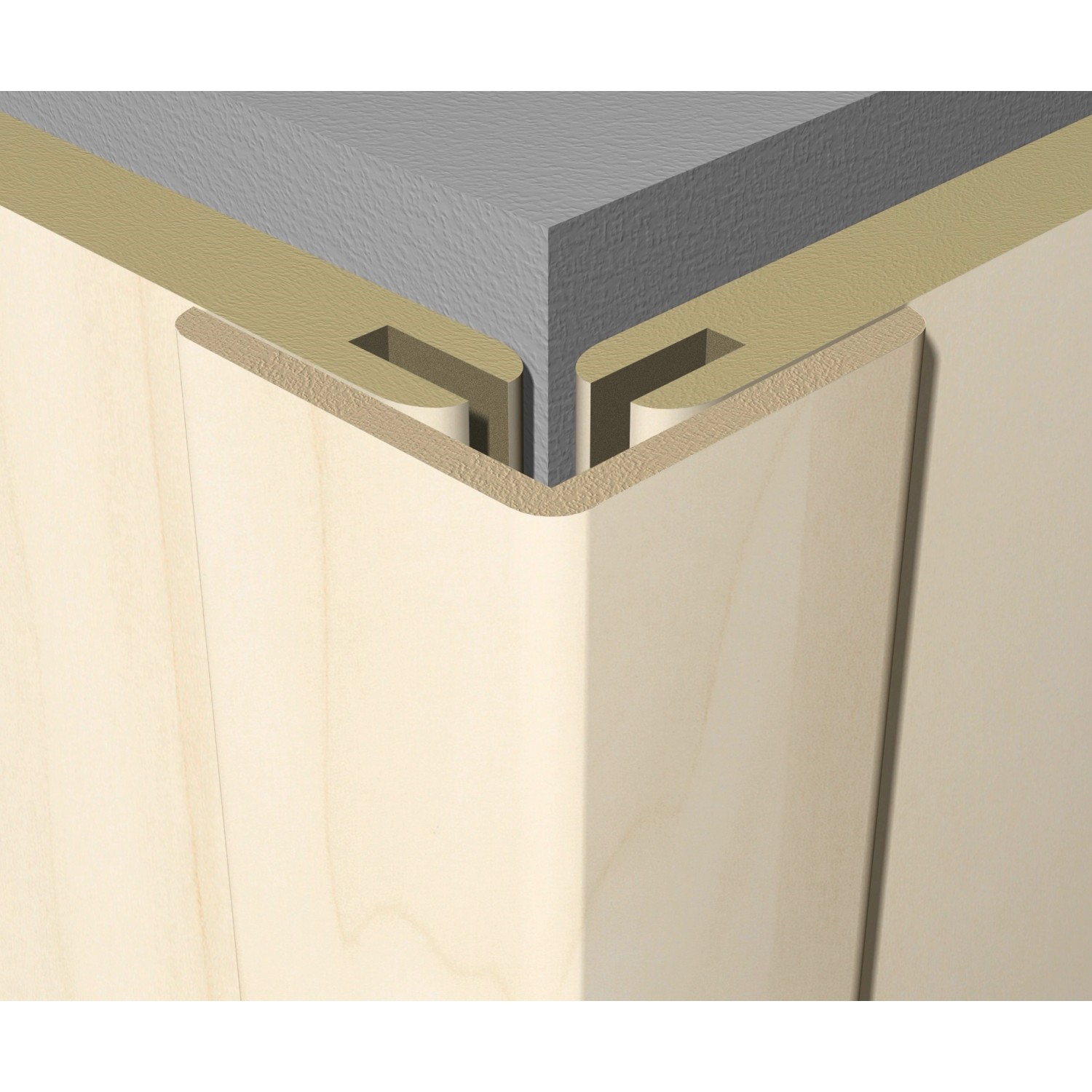 Úhlová lišta, taiga, bříza, 28 x 28 x 2600 mm