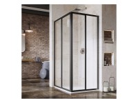 RAVAK 1/2 sprchového koutu Supernova SRV2 90 195, černá + transparentní