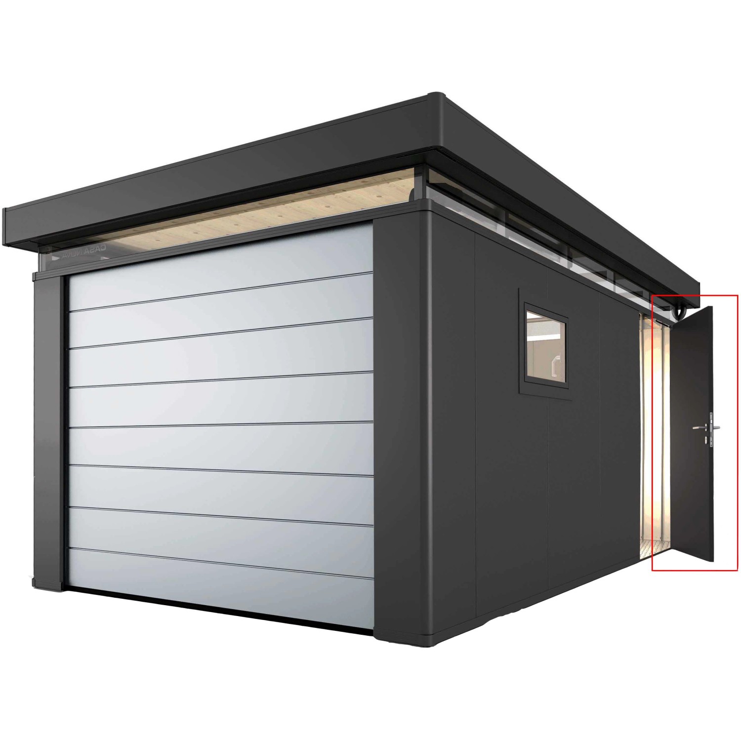 Biohort Přídavné dveře pro domky CasaNova tmavě šedá, 90 x 198 cm, P